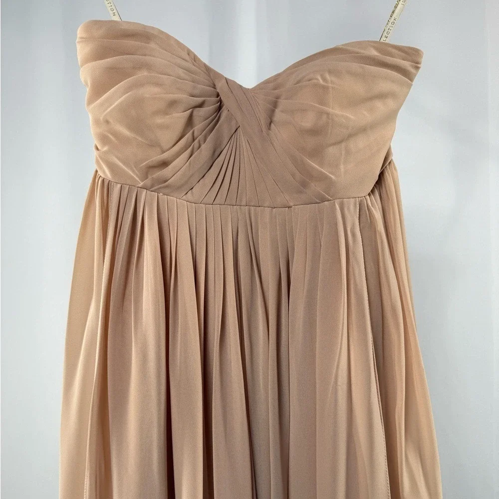 Jenny Yoo Jenny Yoo Mira Strapless Convertible Chiffon‎ Gown in Blush Size 4